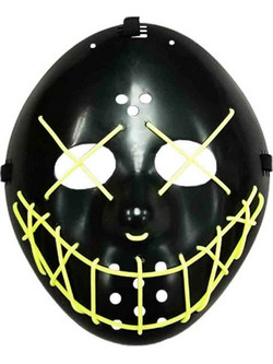 Μάσκα Serial Killer Μαύρη Φωσφοριζέ 9609
