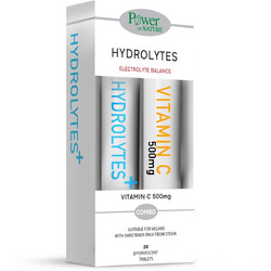 Power Health Hydrolytes 20s + Vitamin C 500mg 20 Αναβράζοντα Δισκία