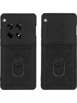 Sonique Ring Armor CamPro Θήκη OnePlus 12R 5G Black