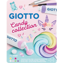 Giotto Giotto Σετ 7 Σωληνάρια Τέμπερας 21Ml + Μολύβι Και Πινέλο (Candy Collection) 000302100