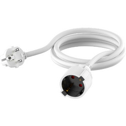 Προέκταση σούκο 3Χ1.5mm2 2m Λευκή EVIVAK