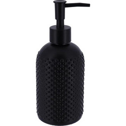 Γυάλινος Διανεμητής Σαπουνιού Dispenser με Αντλία 410 ml σε Μαύρο Χρώμα, 7x19 cm - Atmosphera