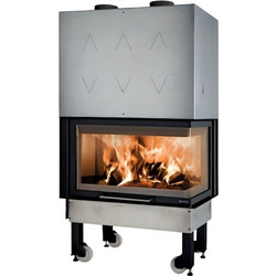 La Nordica Monoblocco 800 Angolo DX Ενεργειακό Τζάκι Αερόθερμο Ξύλου Δεξιά Γωνία 10kW