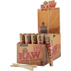 Raw Classic King Size Κώνος Συσκευασία 32 Τεμαχίων