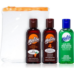 Malibu 3 Pack Bronzing Λάδι Spf4 + Λάδι Για Μαύρισμα + After Sun 100ml