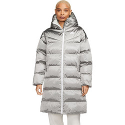 Nike Sportswear Therma-FIT City Γυναικείο Μπουφάν Χειμωνιάτικο Puffer Μακρύ Ασημί DQ6878-014