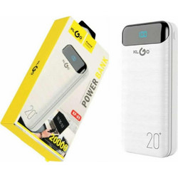KLGO KP-89 Power Bank 20000mAh με 2 Θύρες USB-A White