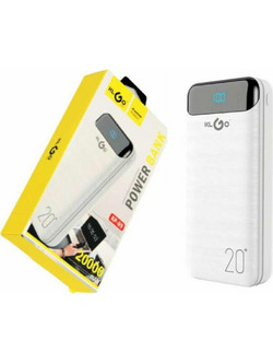 KLGO KP-89 Power Bank 20000mAh με 2 Θύρες USB-A White