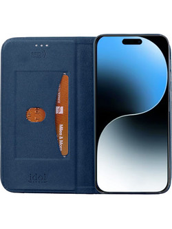 IDOL 1991 ELITE ΘΗΚΗ IPHONE 16 PLUS 6.7in ANTI-RFID BOOK STAND BLUE