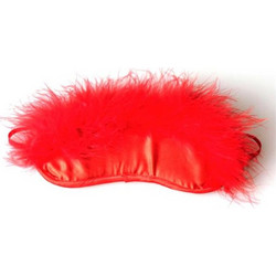 Secret Play Red Marabou Blindfold
