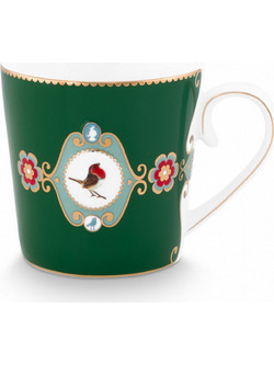 PIP STUDIO ΠΟΡΣΕΛΑΝΙΝΗ ΚΟΥΠΑ LOVE BIRDS ΣΕ ΣΚΟΥΡΟ ΠΡΑΣΙΝΟ 250ml