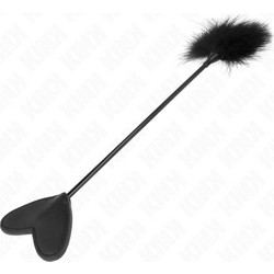 Kink Tickle Feathers with Heart Paddle 31cm Black