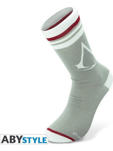 ASSASSIN'S CREED - Socks- Grey - White - Crest