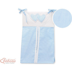 Diaper bag- Hanging Hearts blue strips