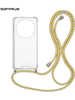 Sonique Armor Clear Θήκη με Κορδόνι (Honor Magic5 Lite 5G) Rainbow Κίτρινο