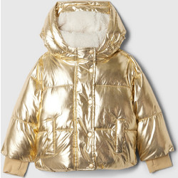 babyGap Cozy Puffer Μπουφάν από Ανακυκλωμένο Nylon Light gold