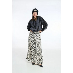 PCP Long Skirt Printed Black And White - Γυναικεία Μακριά Εμπριμ΄έ Φούστα
