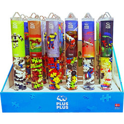 PLUS-PLUS ΒΙΤΡΙΝΑ ΓΕΜΑΤΗ ΤΟΥΒΛΑΚΙΑ SUPERHERO/GLOW IN THE DARK/T-REX/ROBOT/AIRPLANE/TRUCK ΑΣΣΟ (Το προιόν πωλείται σε μεμονωμένα