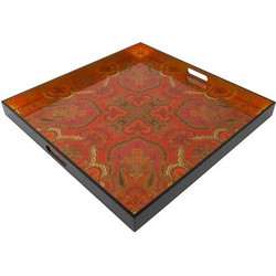 Δίσκος Σερβιρίσματος Fuschsia Jaipur Tετράγωνος Caspari (76x76 cm)