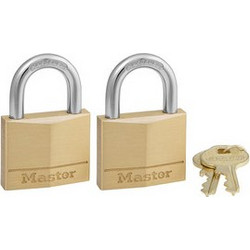 MASTER LOCK 140EURΤ ΣΕΤ 2 ΛΟΥΚΕΤΩΝ ΜΠΡΟΥΤΖΙΝΩΝ ΜΕ ΙΔΙΟ ΚΛΕΙΔΙ 40 mm