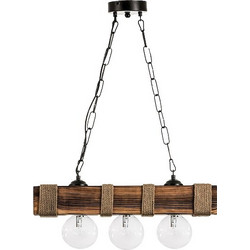 Heronia Lighting Κρεμαστό Φωτιστικό Οροφής Ράγα Τρίφωτο E27 Καφέ 31-1344