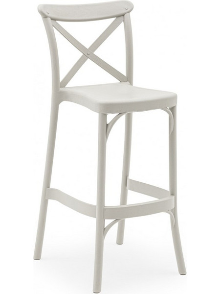 Capri 75 σκαμπό bar λευκό Ύψος καθίσματος 75cm 49x54x108,6(75)cm