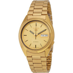 Seiko 5 Automatik Ανδρικό Ρολόι Αυτόματο με Χρυσό Μεταλλικό Μπρασελέ SNXL72K