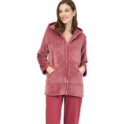 Harmony Γυναικεία Ρόμπα Χειμωνιάτικη Fleece Φούξια 407709