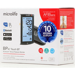 Microlife BP A7 Touch Black Ψηφιακό Πιεσόμετρο Μπράτσου με Ένδειξη Αρρυθμίας & Bluetooth