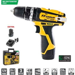 F.F. Group CHD 12V Plus Κρουστικό Δραπανοκατσάβιδο Μπαταρίας 12V 2x2Ah