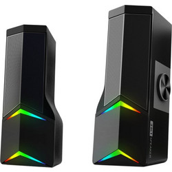 GoGEN PSU103 Ασύρματα Ηχεία Υπολογιστή 2.0 6W με Bluetooth & RGB Φωτισμό Black