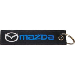 Υφασμάτινο μπρελόκ MAZDA με κέντημα FLAT