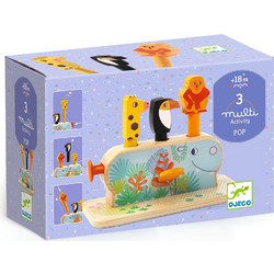 Παιχνίδι Ξύλινο Djeco Multi Activity Pop +18m