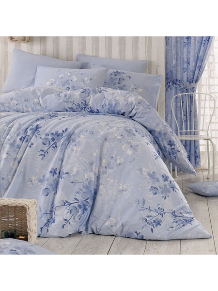 Παπλωματοθήκη Elena 172PRL2251 Με Σεντόνι (Σετ 4τμχ) Blue L'Εssentiel Maison Διπλό 200x220cm 100% Βαμβάκι