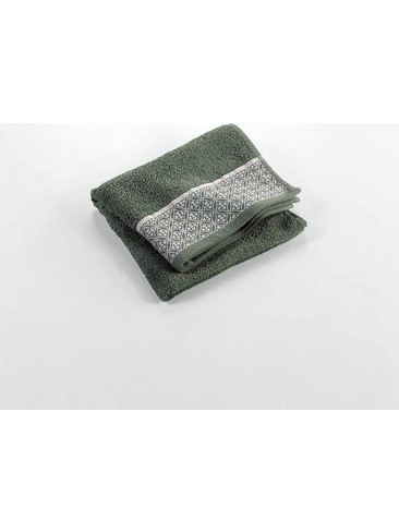 Douceur d'Interieur Πετσέτα Προσώπου Βαμβακερή jacquard Belina Χακί 50x90cm