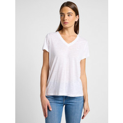 Lee V-Neck Tee Γυναικείο Λευκό T-Shirt 112360426