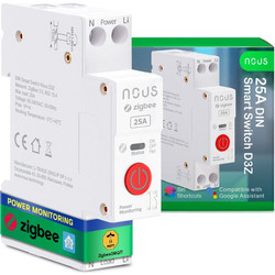 Nous D3Z - DIN-compatile smart Tuya Zigbee relay module, 25A