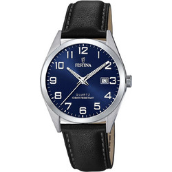 Festina Ανδρικό Ρολόι με Μαύρο Δερμάτινο Λουράκι F20446/2