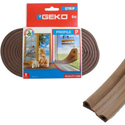 GEKO Pstrip Αεροστόπ λάστιχο τύπου P για πόρτες & παράθυρα Καφέ 9mm x 6m