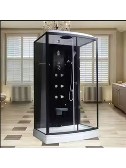 Καμπίνα ντους πλήρως εξοπλισμένη / Μαύρο