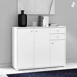 RAVENNA Ντουλάπι με συρτάρια Cloris White 108,8 x 34.8 x 85,5