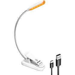 Glocusent Wireless lamp Mini clip-on book light, USB-C White - (GLCSNTBL105W)