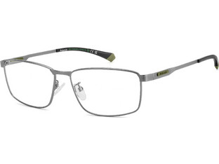 Polaroid Eyewear PLD534G R80 Ανδρικός Σκελετός Γυαλιών Οράσεως Μεταλλικός Ασημί