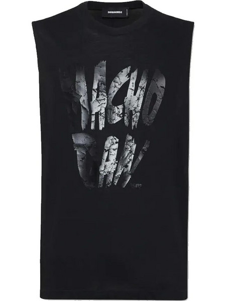 DSQUARED2 PRESSATO CIGARETTE FIT SLEEVELESS T-SHIRT ΜΠΛΟΥΖΑ S71GD1521 S21600 900-BLACK