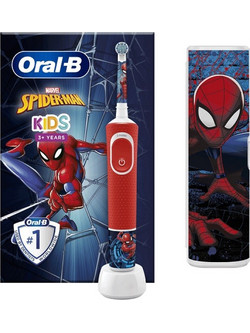 Oral-B Spider-Man Special Edition Παιδική Ηλεκτρική Οδοντόβουρτσα με Χρονομετρητή & Θήκη Ταξιδίου