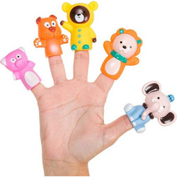 Παιχνίδι Finger Puppet Άγρια Ζώα - 5 τμχ