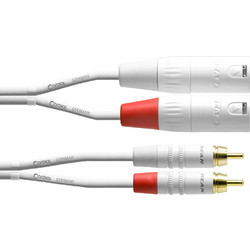 Cordial CFU 3 MC Snow - Καλώδιο 2 x RCA - 2 x XLR Male 3 μέτρα