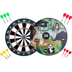 VTM Engelhart-Dartboard Paper/Magnetic With 12 Darts Animals 15"