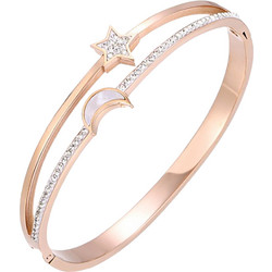 Ghetto Star Moon Shell Zircon Bracelet