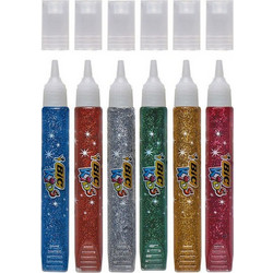 Bic Kids Κόλλα Glitter Πολύχρωμη Σετ 6τμχ 893269